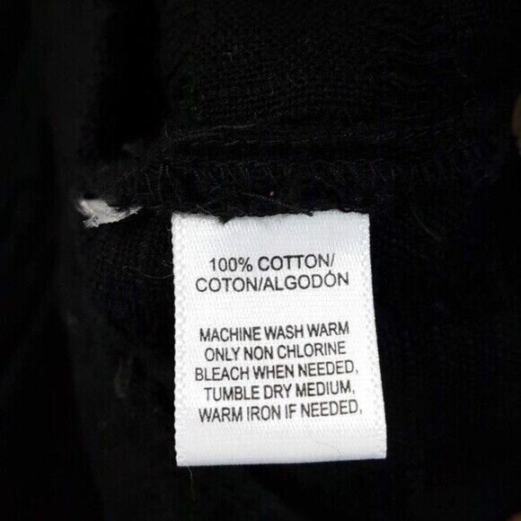 Lou & Grey Mini Dress Black Small 100% Cotton Pocket Roll Tab Lace Up Drawstring - Picture 9 of 9